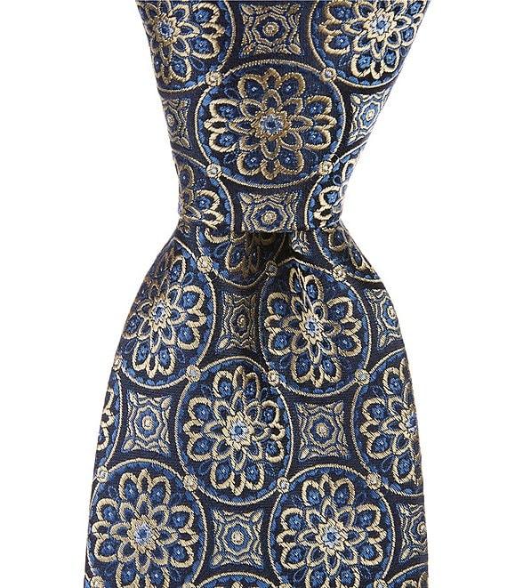 Hickey Freeman Classic Medallion 3 1/4#double; Silk Tie Product Image