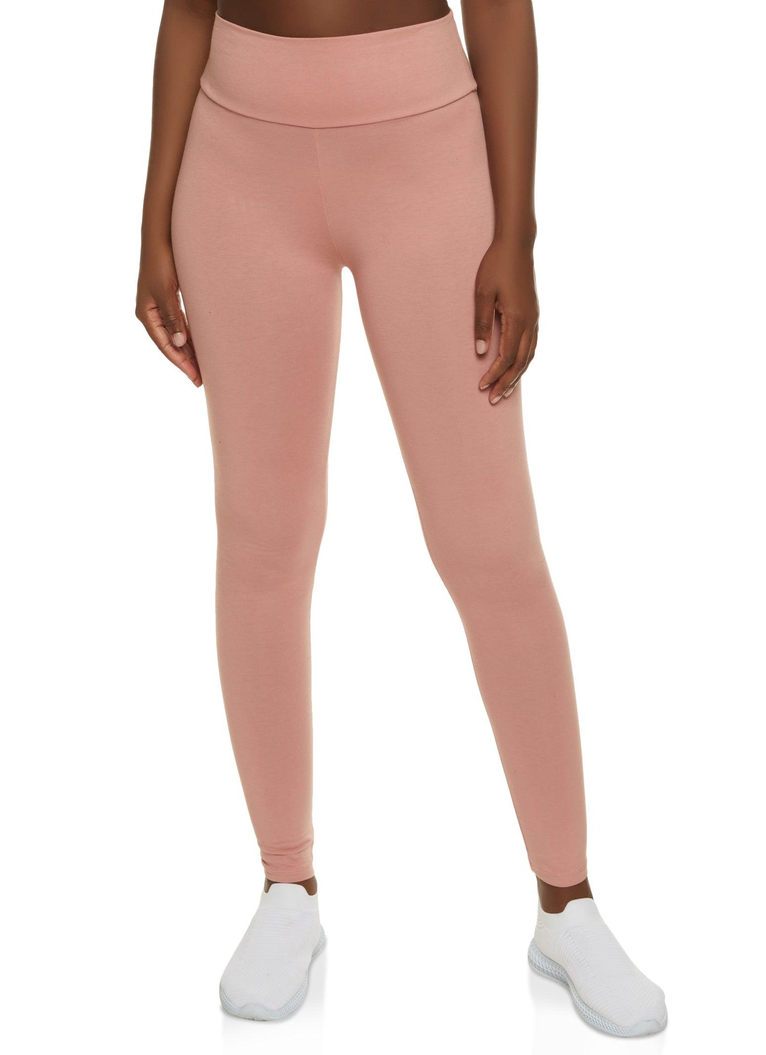 Womens Solid Wide Waist Leggings Product Image