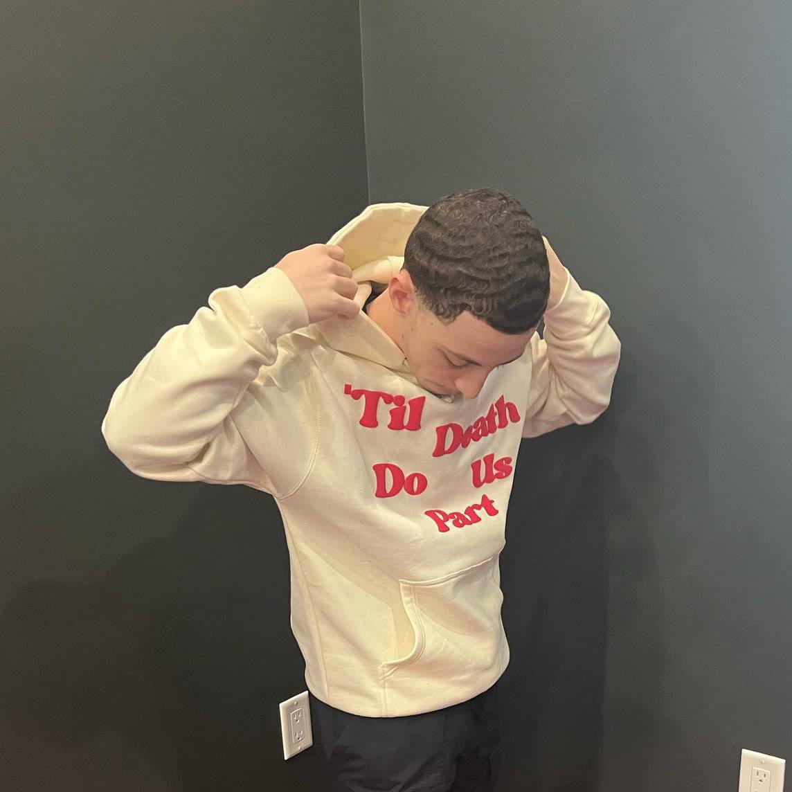 Til Death Do Us Part Graphic Puff Print Hoodie Product Image