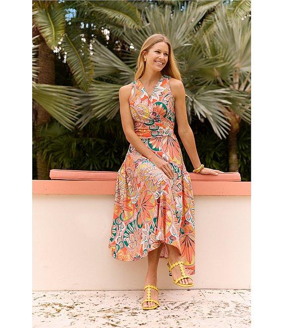 Jude Connally Easton Gilded Jude Cloth Stained Glass Print V-Neck Sleeveless Wrap Maxi Dress Product Image