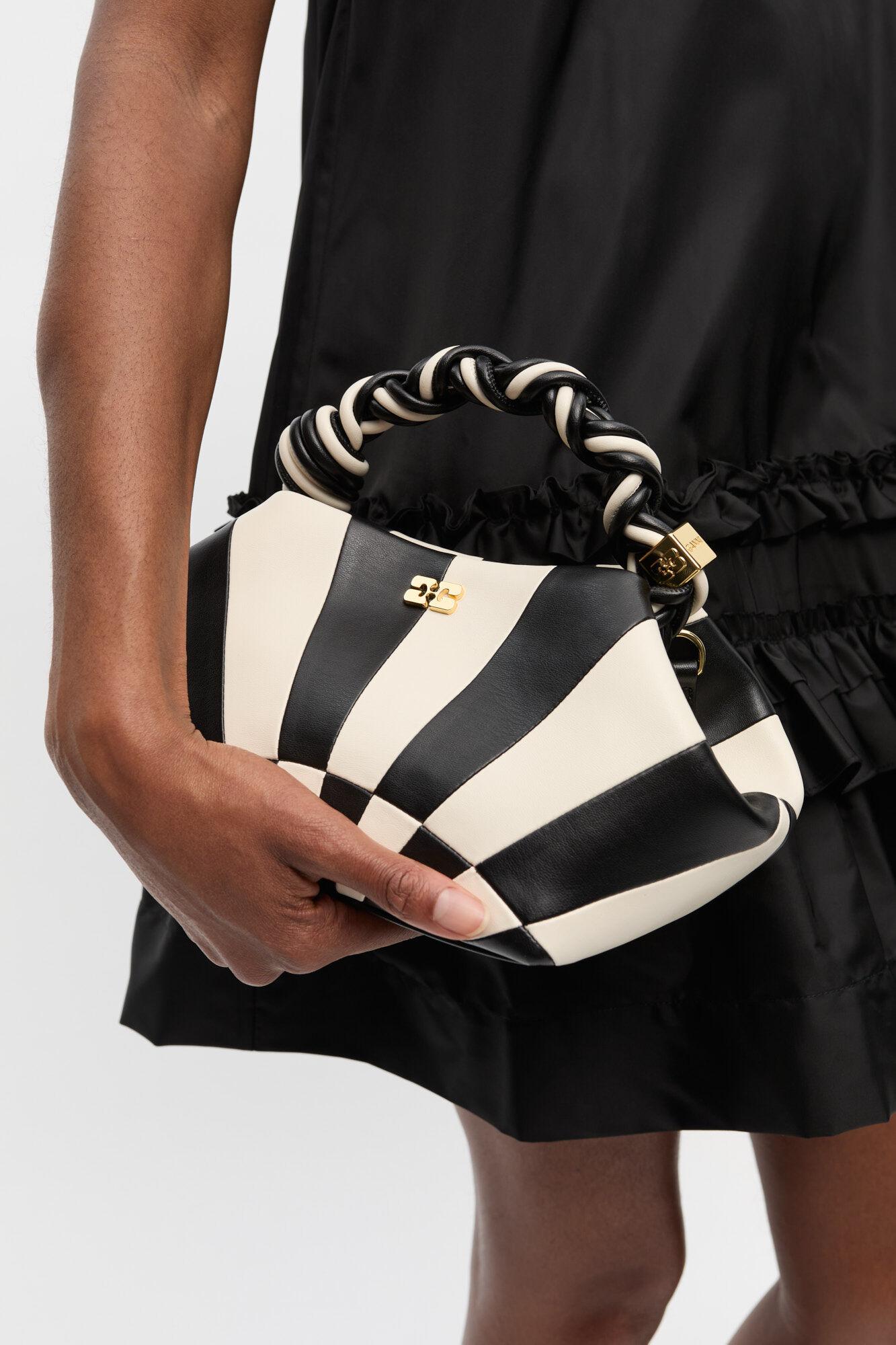 Black and White Small GANNI Bou Bag Product Image