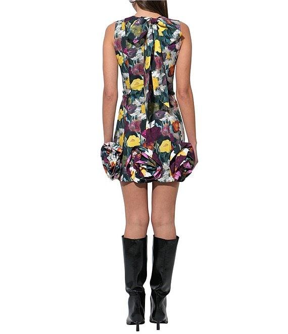 Adelyn Rae Petal Sleeveless Mini Dress With Rose Applique Product Image