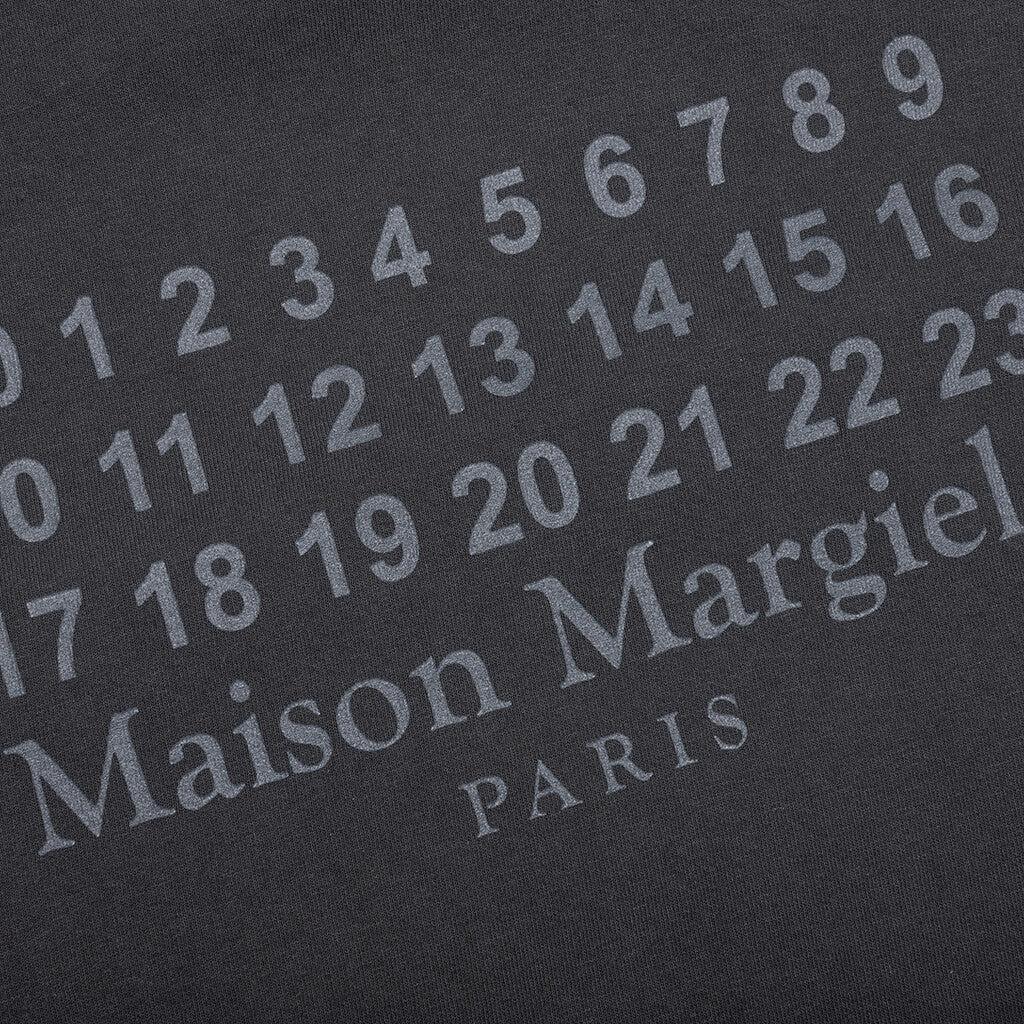 Number Logo Cotton T-Shirt - Washed Black Male Product Image