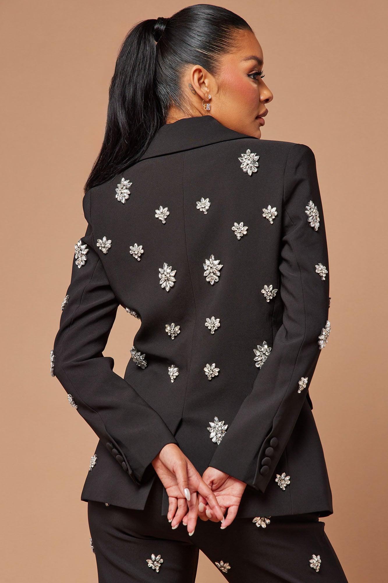 Verona Embellished Jacket - Black Product Image