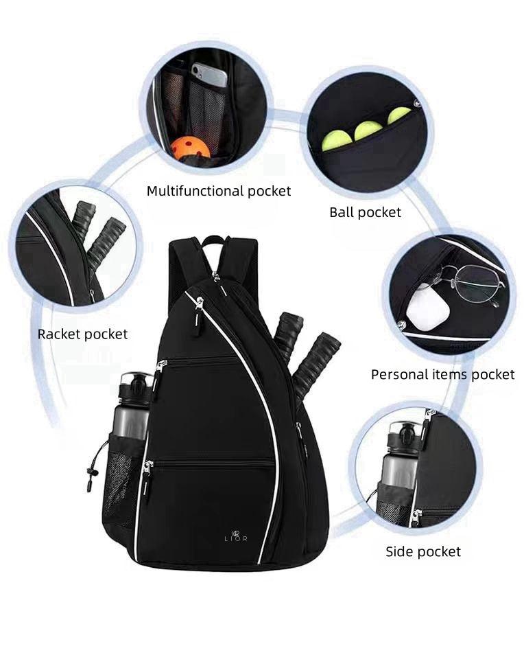 Lior Adjustable Crossbody Sling Bag Pickleball Backpack Product Image
