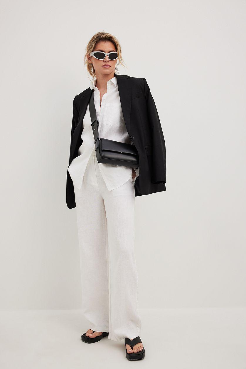 Wide Press Button Crossbody Bag Product Image