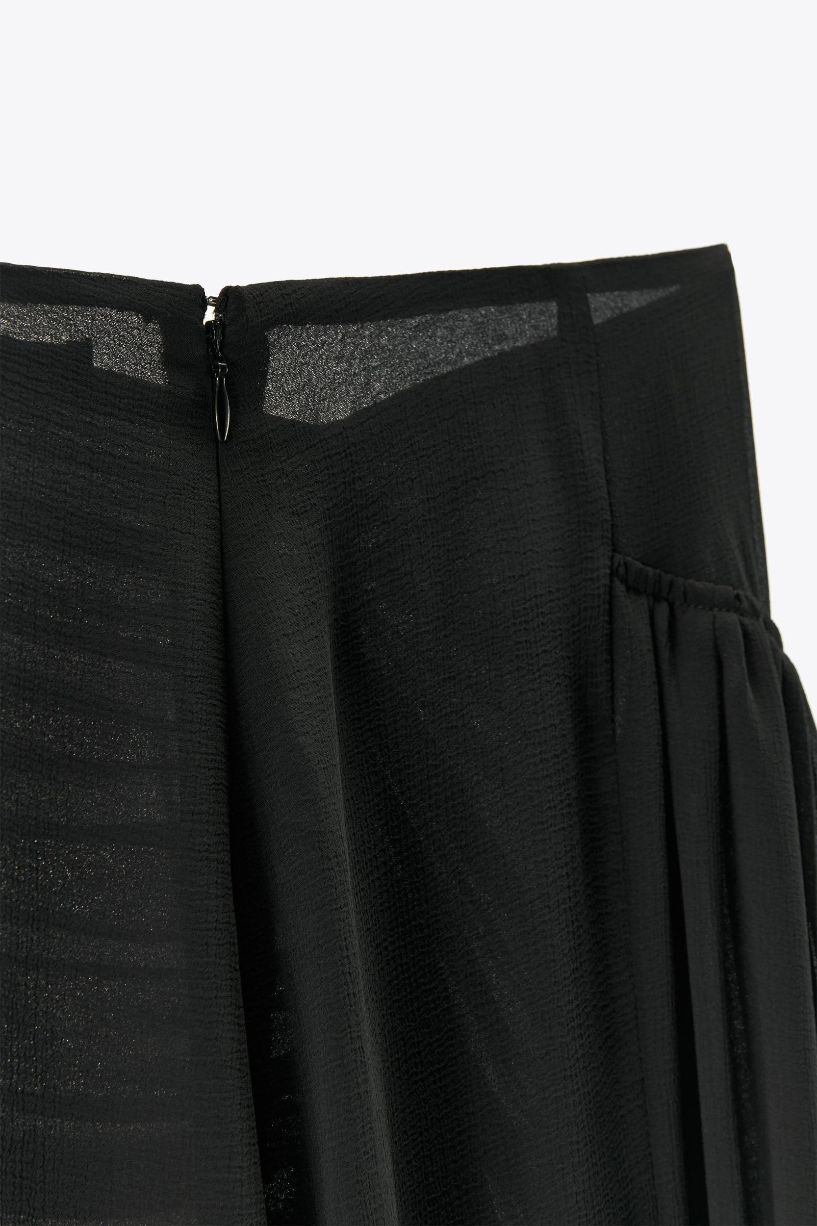 DRAPED GEORGETTE MIDI SKIRT Product Image