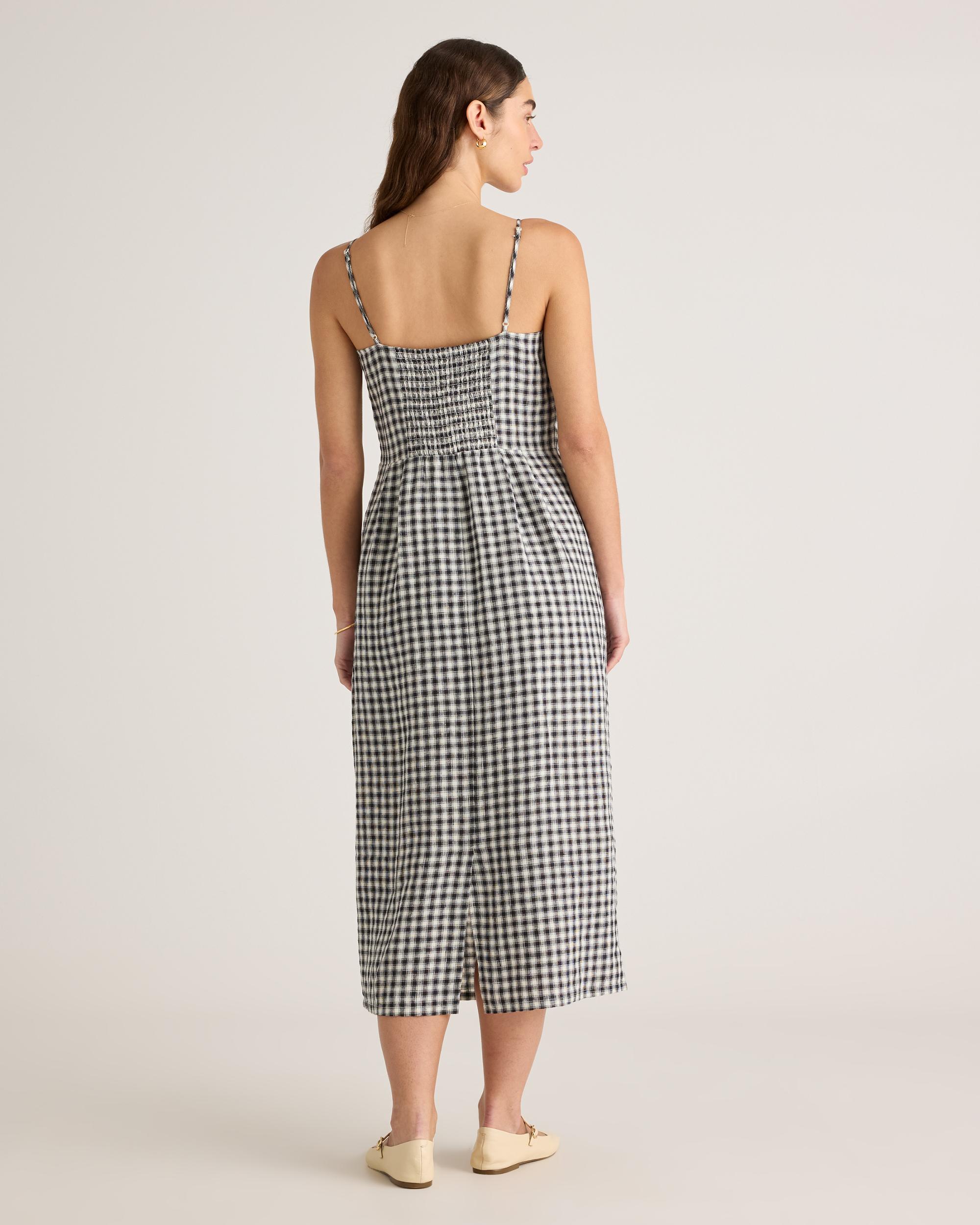 Quince | Women's 100% European Linen Scoop Neck Midi Dress Product Image