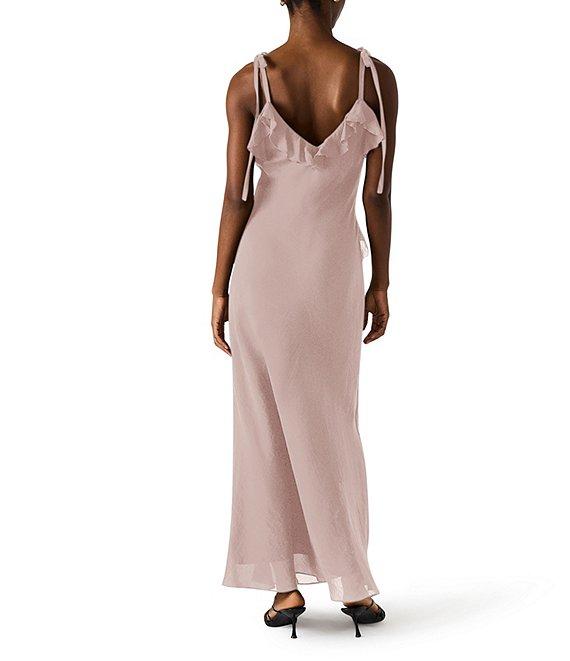 Steve Madden Adalina V-Neck Sleeveless Ruffle Maxi Dress Product Image
