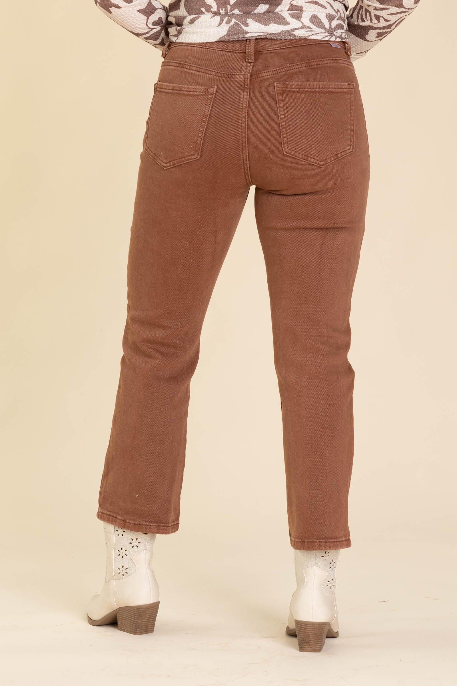 Risen Mid Rise Straight Crop Pants Product Image