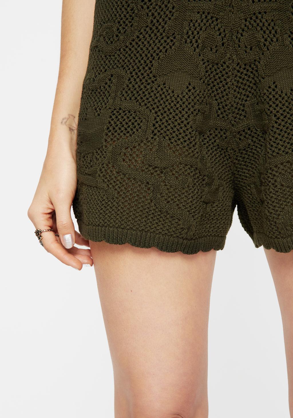 Tulip Jacquard Knit Shorts Product Image