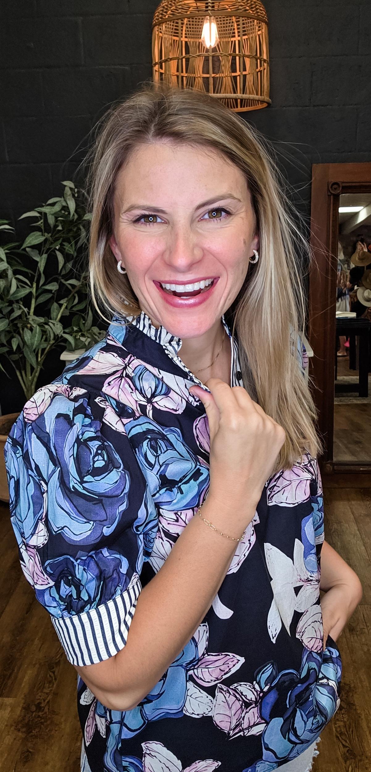 Picnic at the Park Floral Top (Small to Large) (Multiple Color Options) Product Image