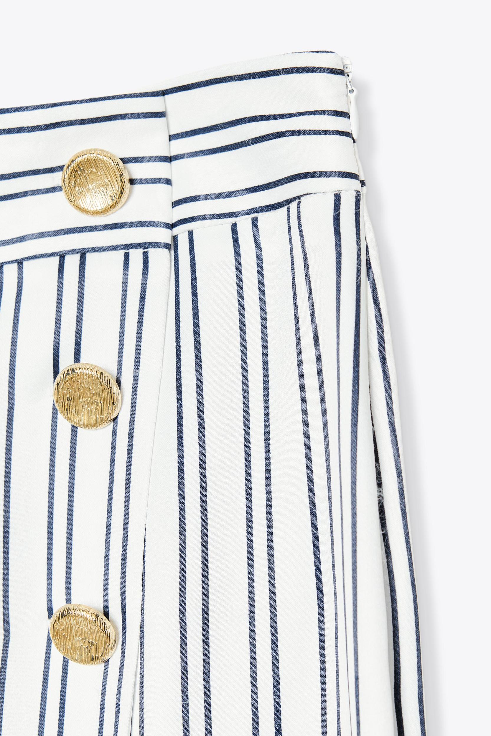 STRIPED PANTS WITH BUTTONS Product Image