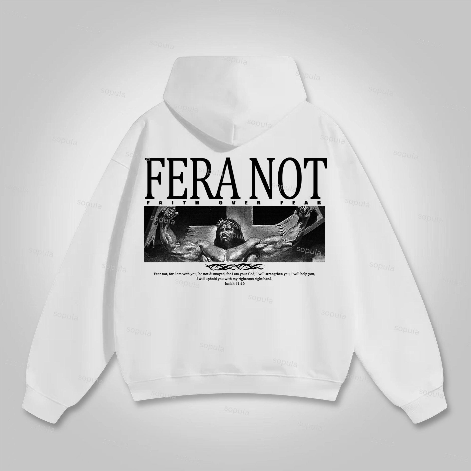 Sopula Fear Not Faith God's Gym Graphic Print Hoodie Product Image