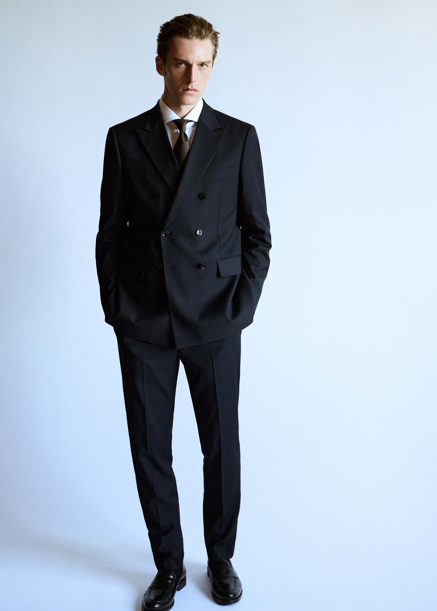 Monaco slim-fit suit pants - Men | MANGO USA Product Image