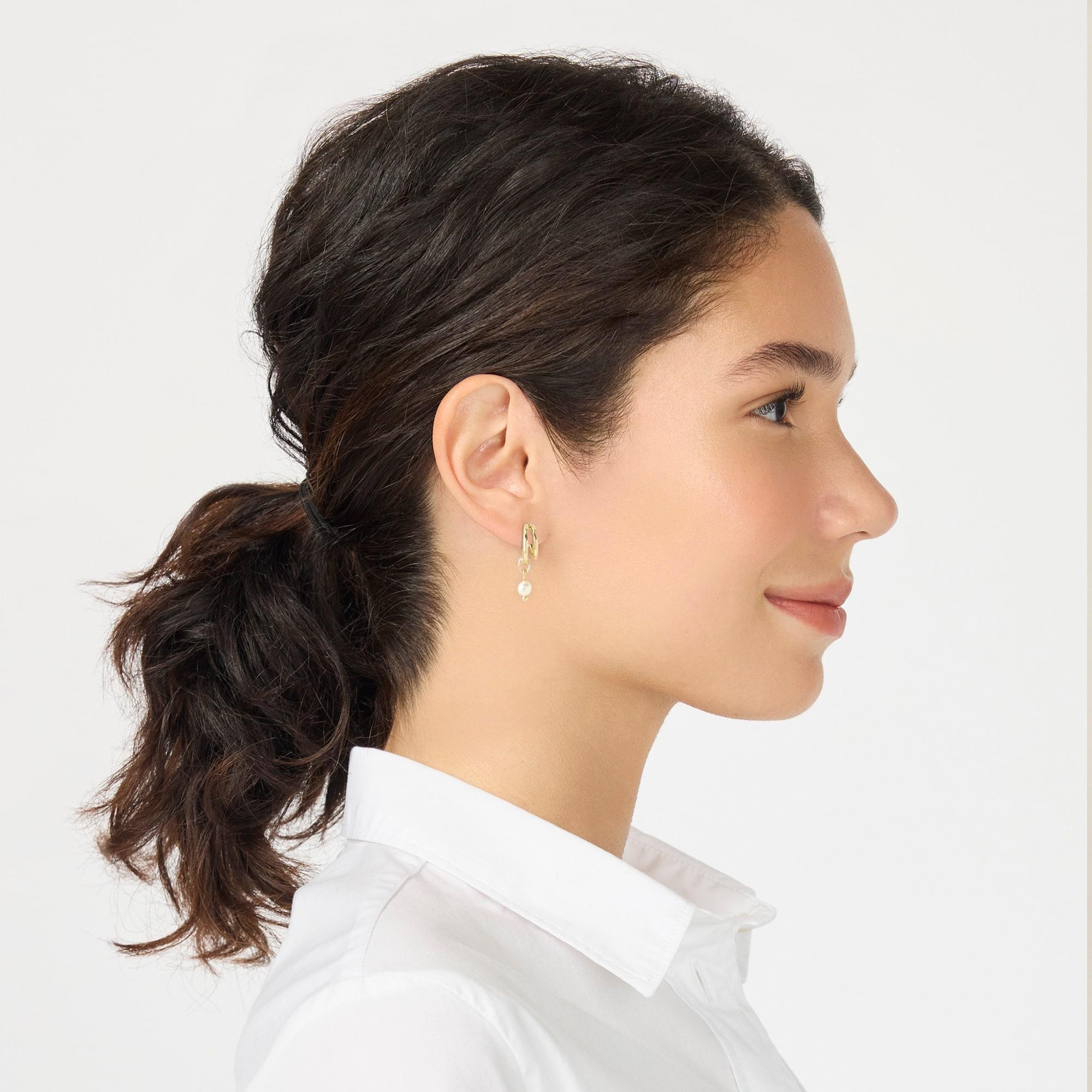 Pearl and pavé stud earrings set Product Image