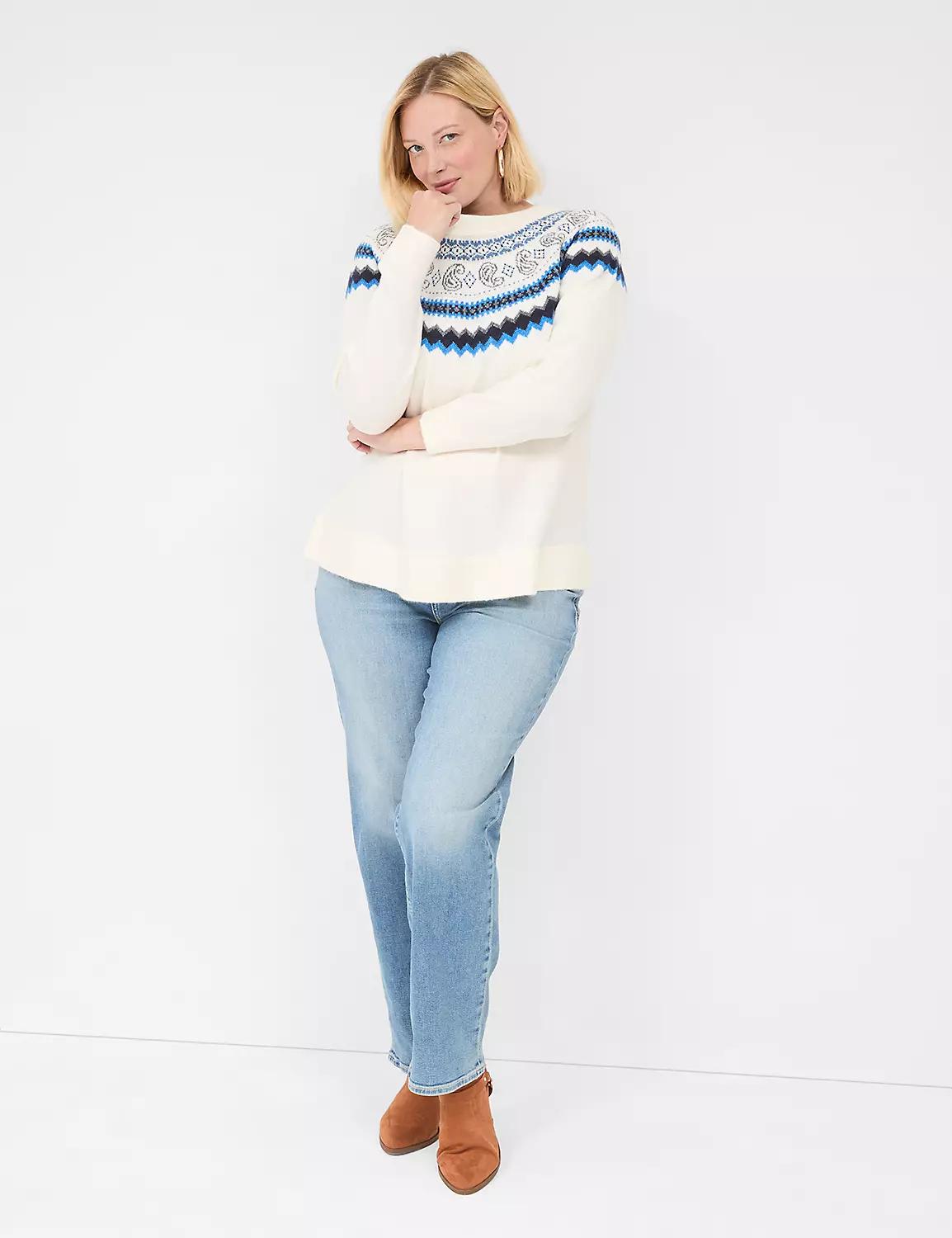 Fair Isle Crew-Neck Sweater Product Image