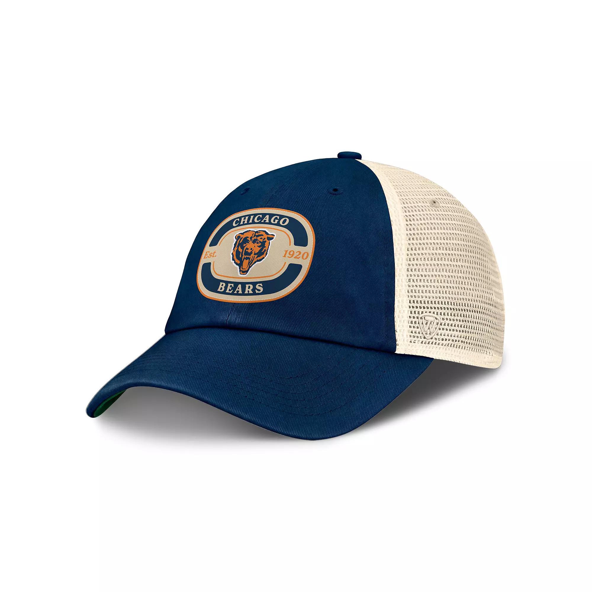 Men's Top of the World Navy Chicago Bears Team Patch Adjustable Hat, Blue Product Image