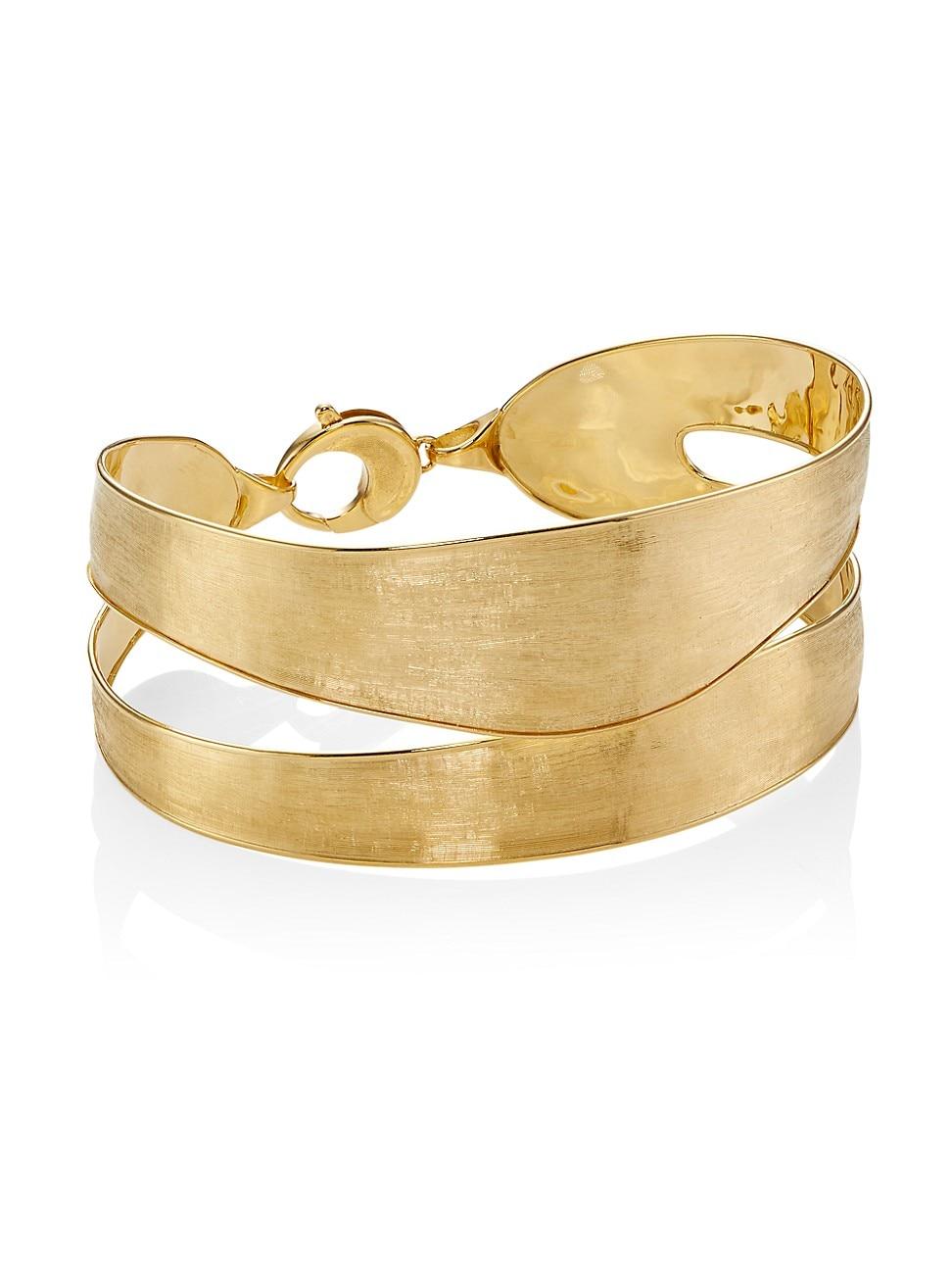 Womens Lunaria 18K Yellow Gold Split Bangle Bracelet Product Image