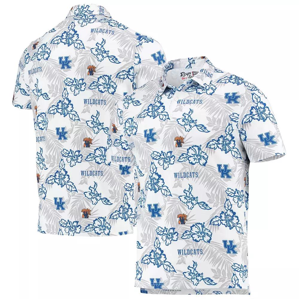 Men's Reyn Spooner White Kentucky Wildcats Performance Polo, Size: 3XL Product Image