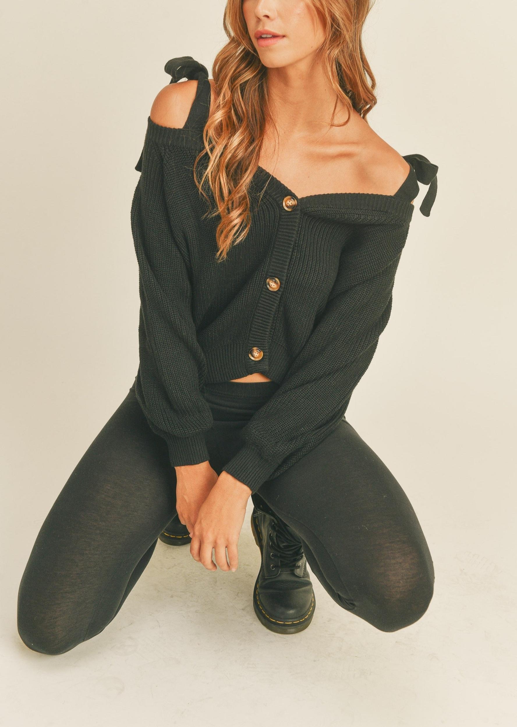 Off Shoulder Strap Sweater Product Image