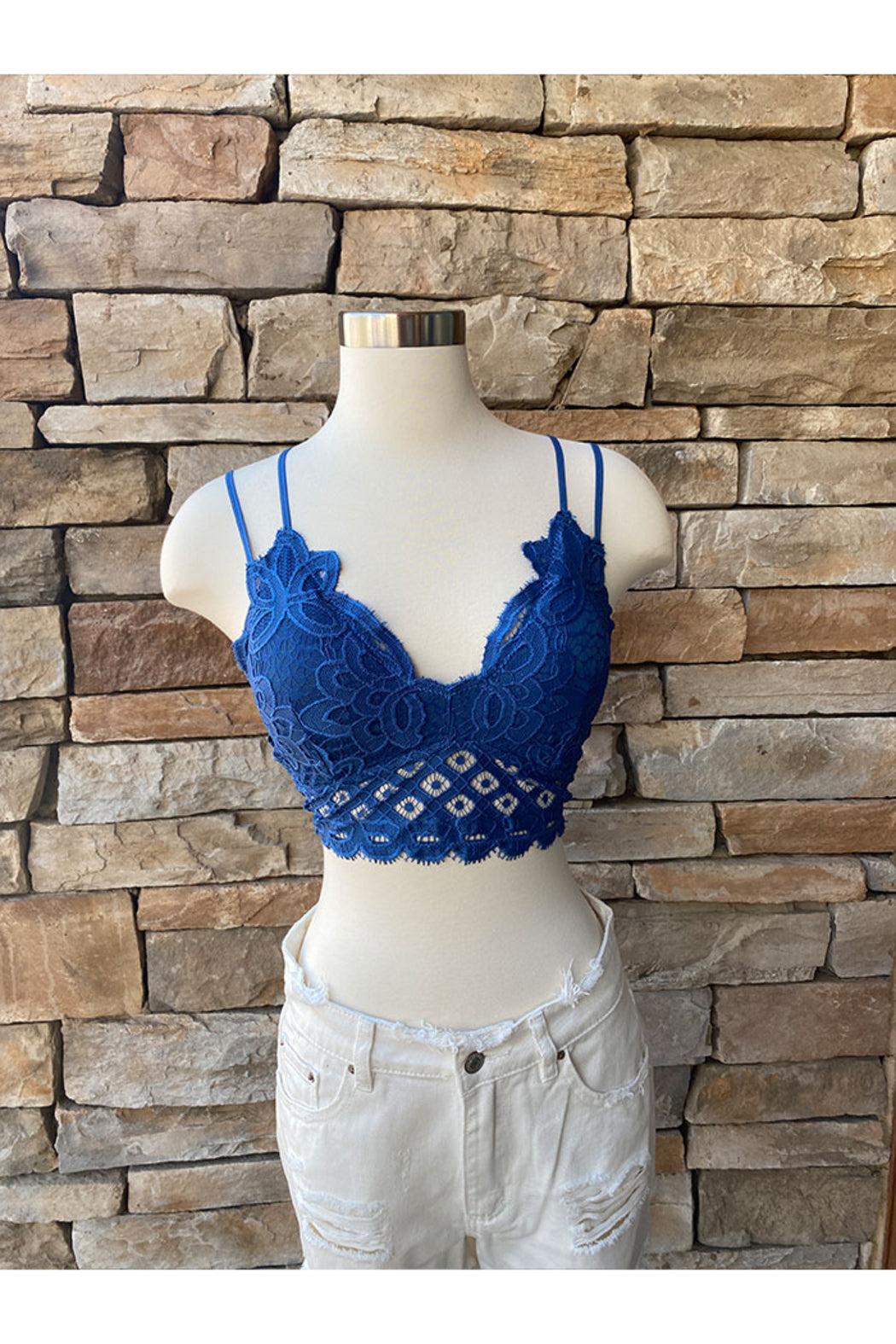 Adjustable Strap Crochet Lace Bralette Product Image