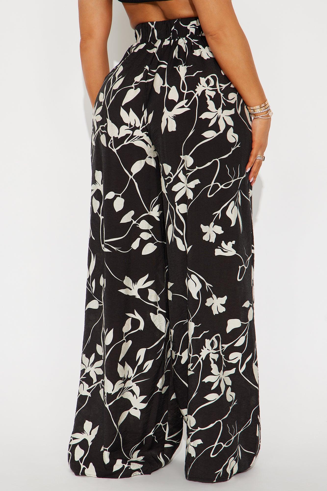 Beautiful Moments Wide Leg Pant - Black/White Product Image
