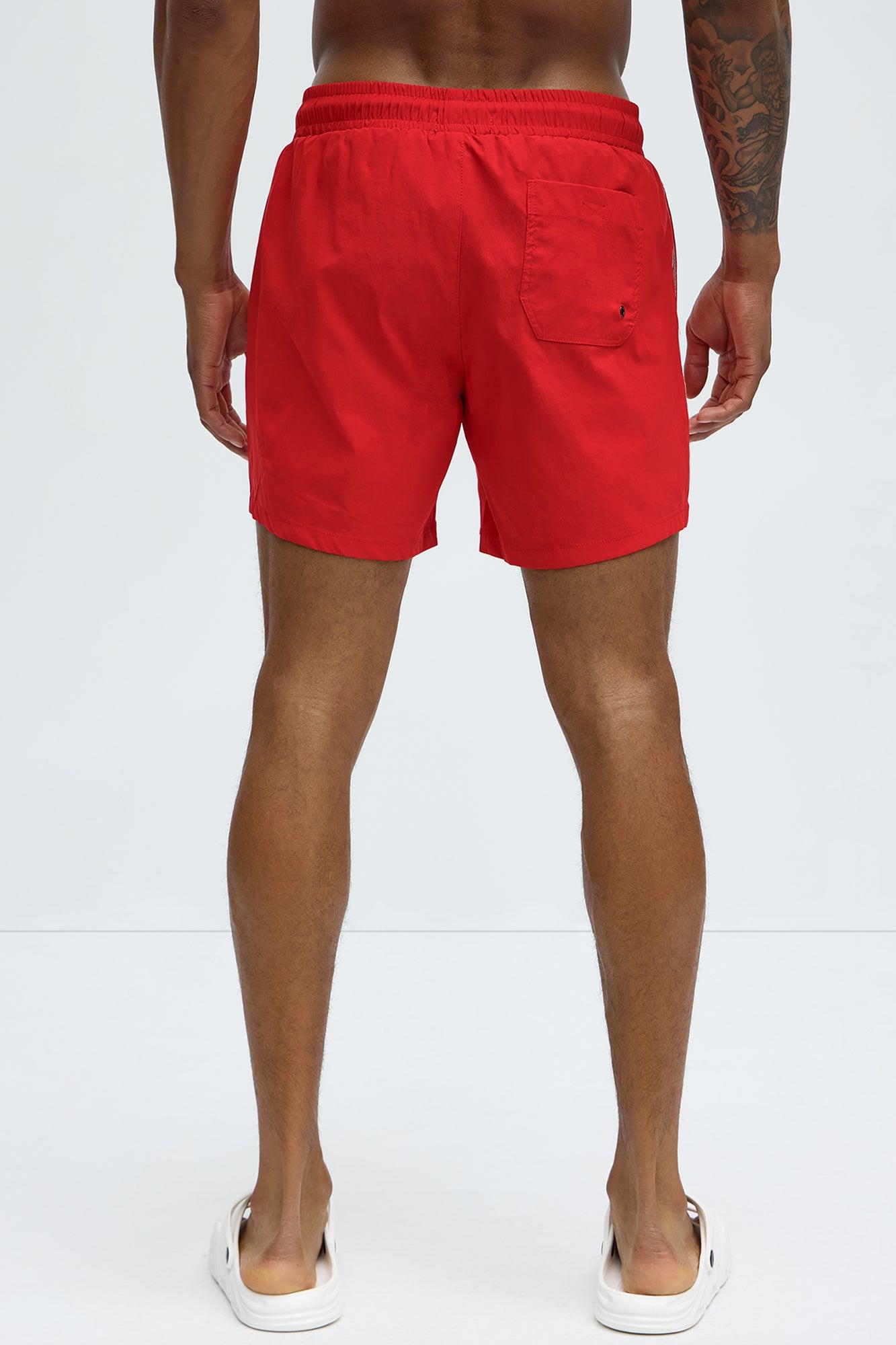 Track Flex Swim Trunk Mid - Red Product Image