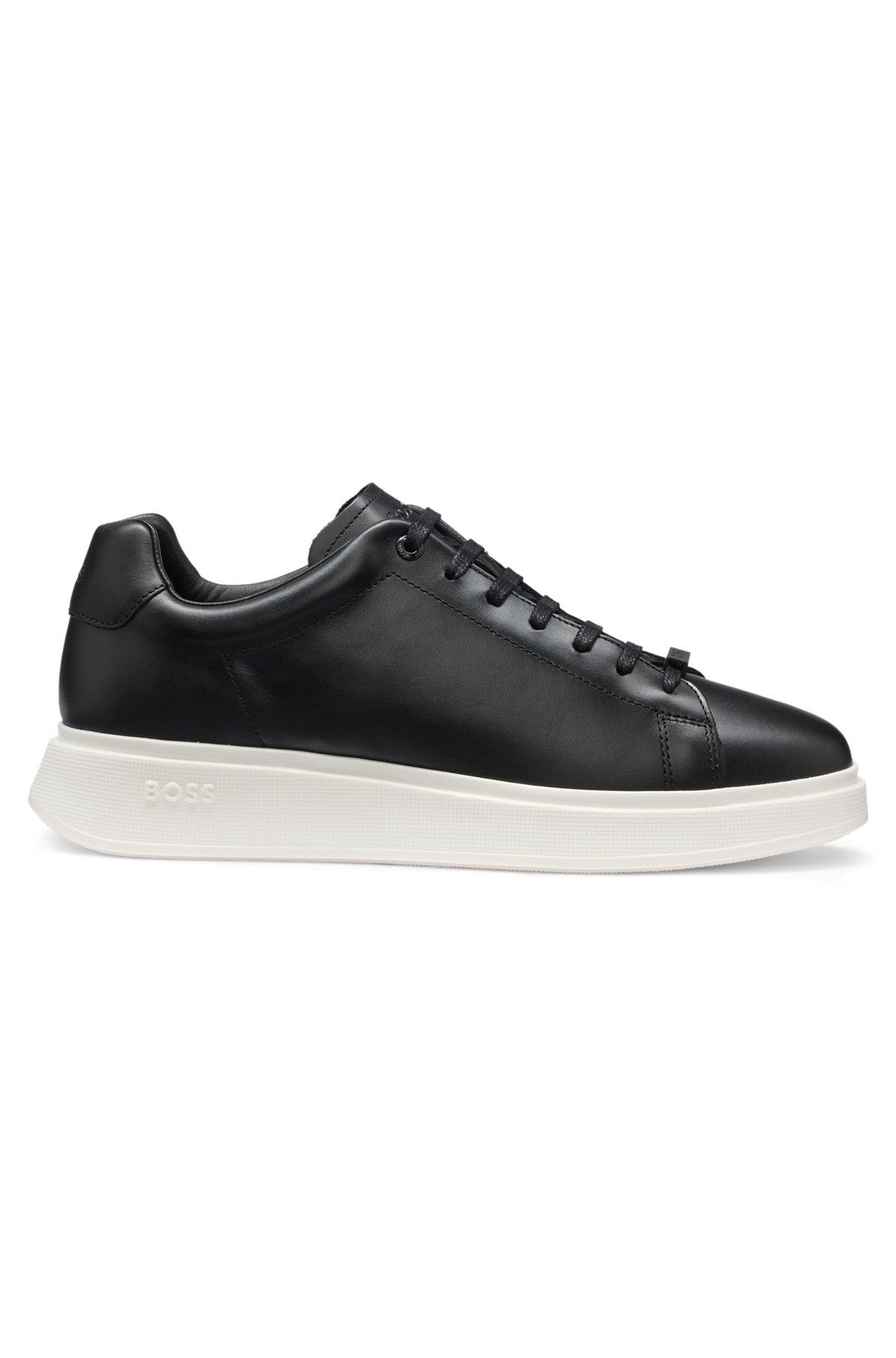 Leather sneakers with rubber outsole Product Image
