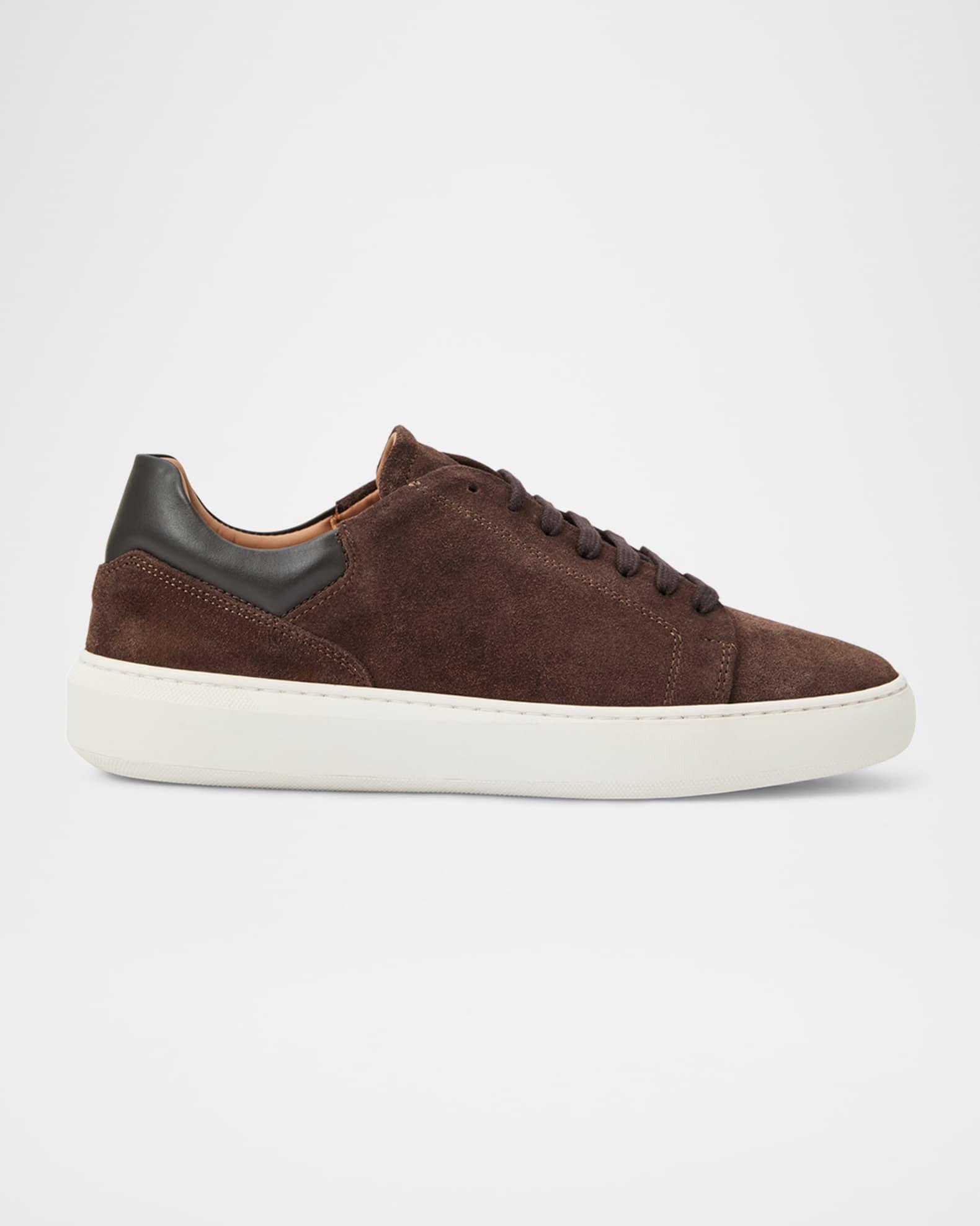Men's Salvatore Low-Top Suede Sneakers  Product Image