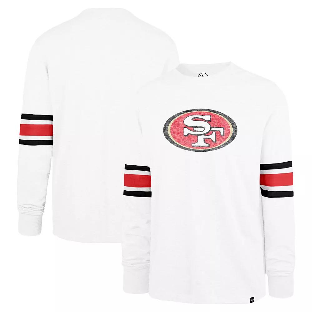 Men's '47 White San Francisco 49ers Gridiron Premier Brex Long Sleeve T-Shirt,  Product Image