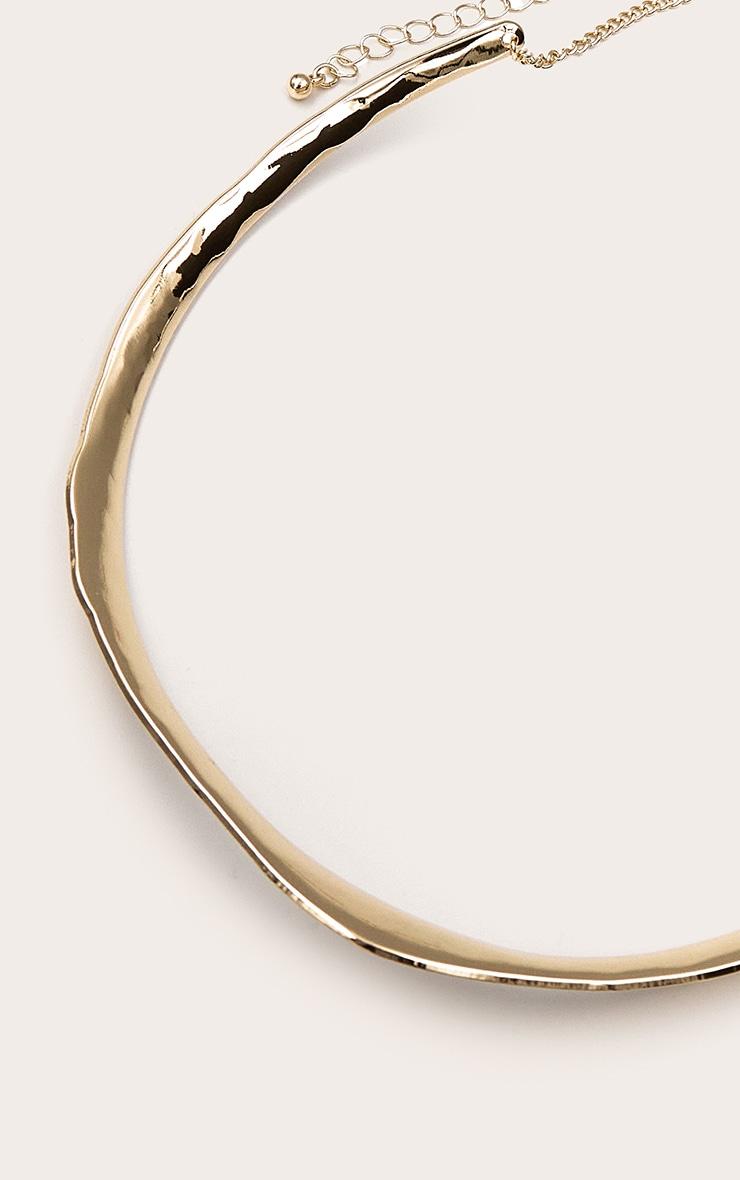 Gold Metal Texture Choker Product Image