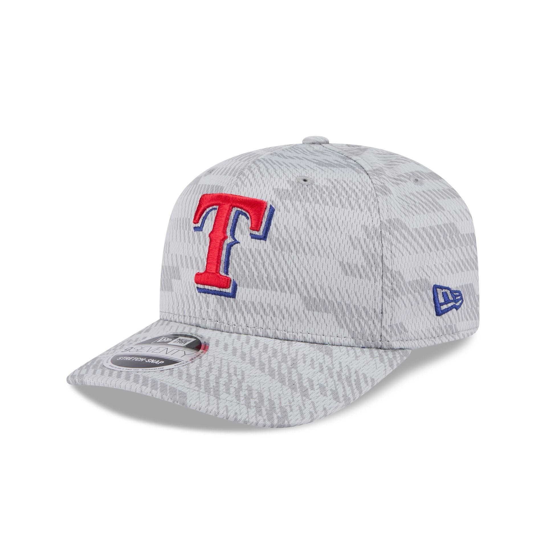 Texas Rangers 2025 Clubhouse Gray 9SEVENTY Stretch-Snap Hat Male Product Image