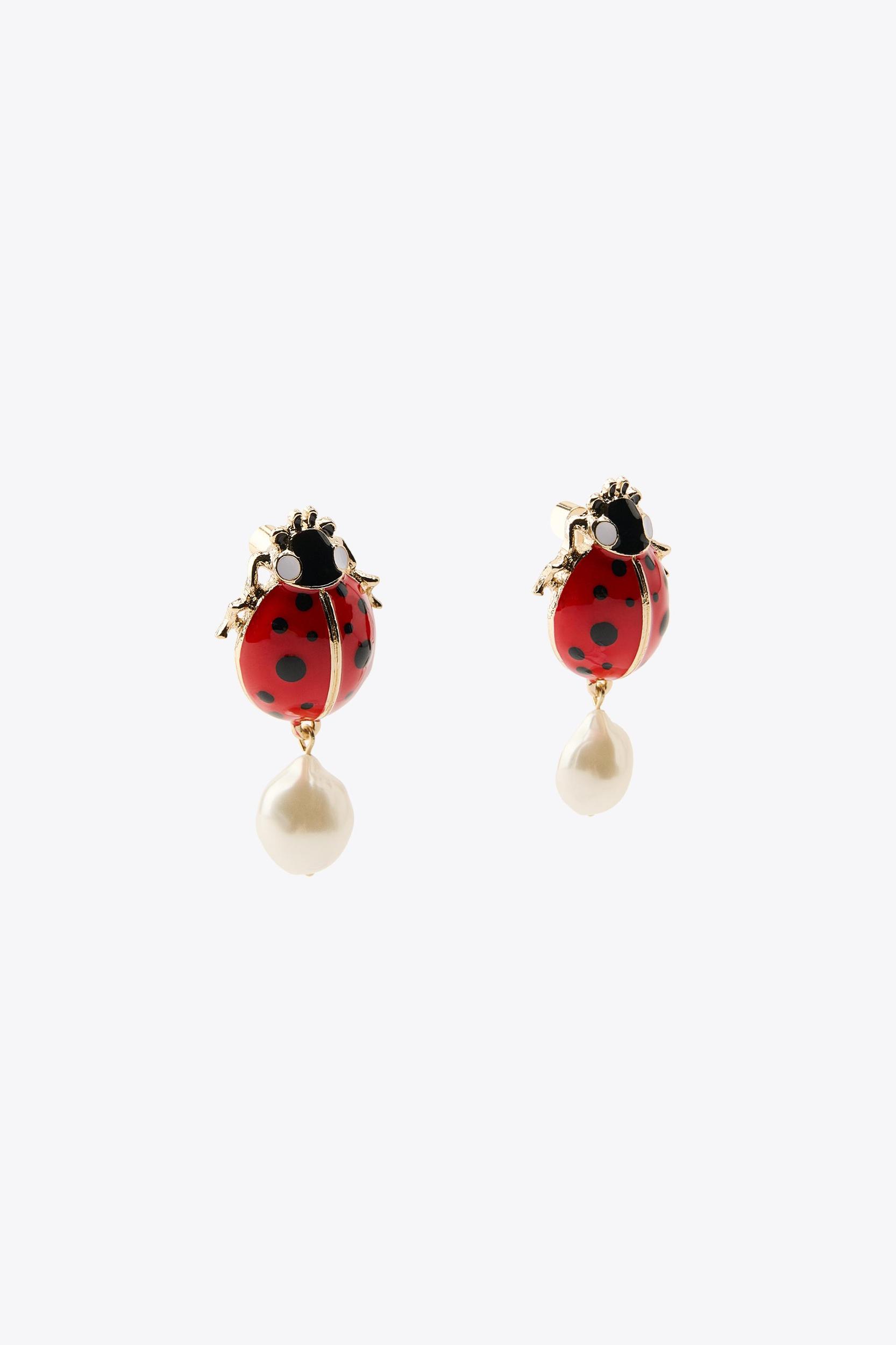 LADYBUG PEARL EARRINGS Product Image