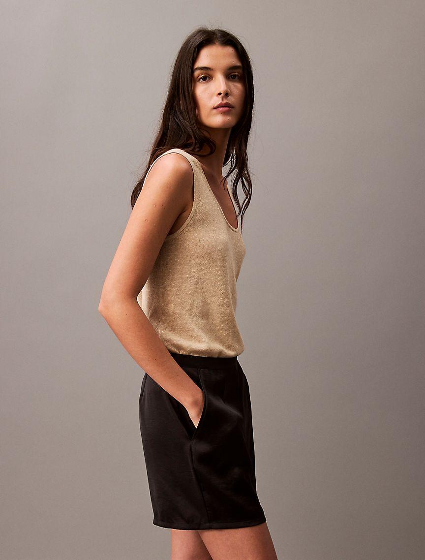 Crushed Satin Shorts Product Image