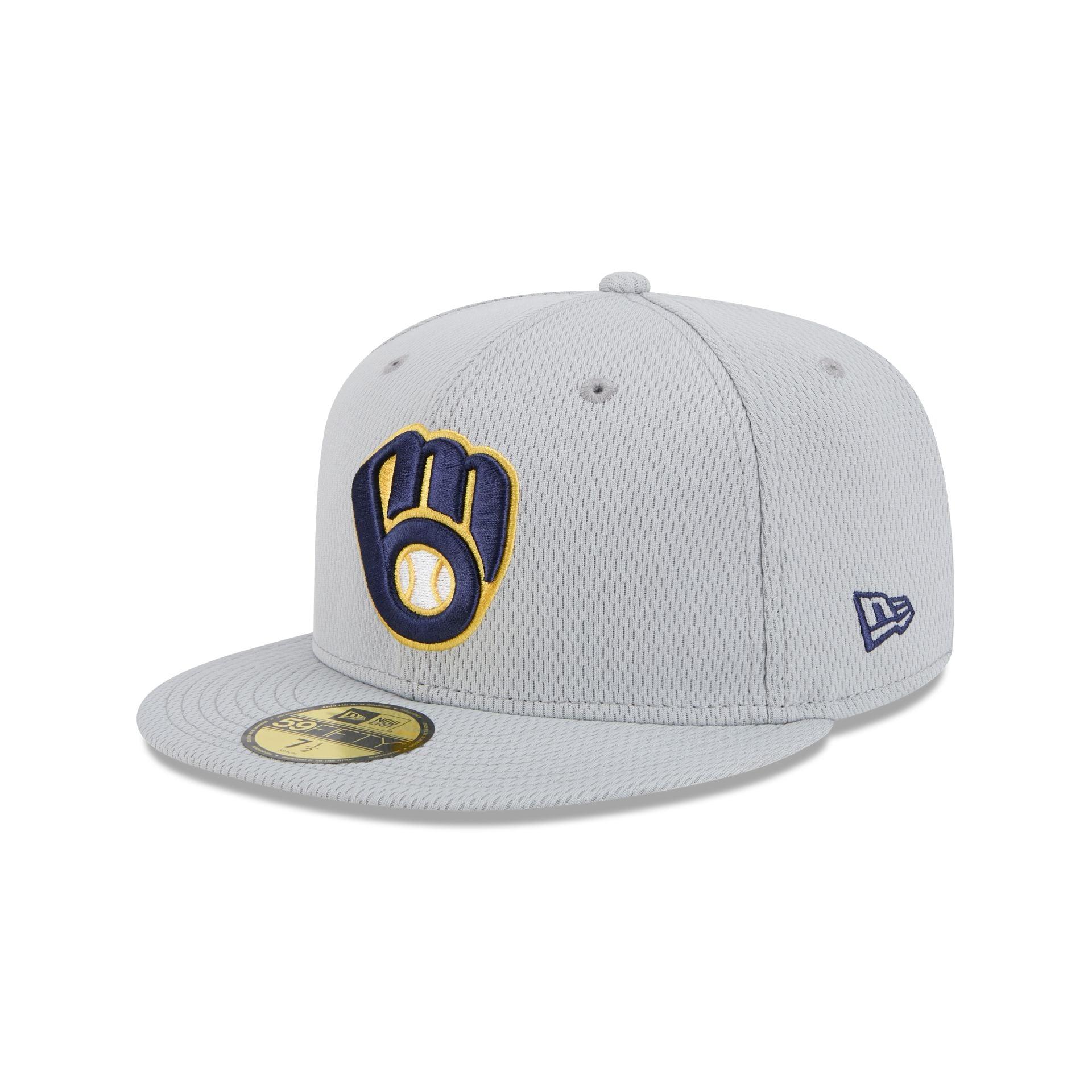 Milwaukee Brewers 2025 Clubhouse Gray 59FIFTY Fitted Hat Male Product Image