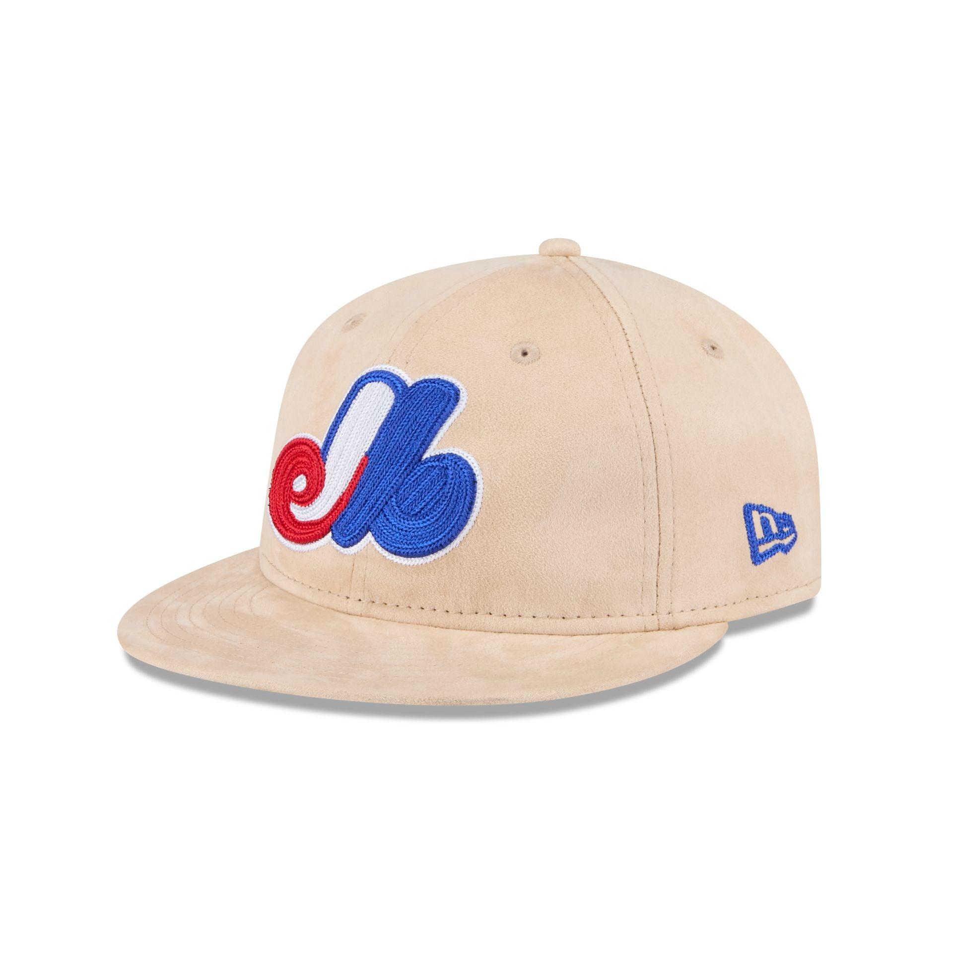Montreal Expos Stone Suede Retro Crown 9FIFTY Snapback Hat Male Product Image