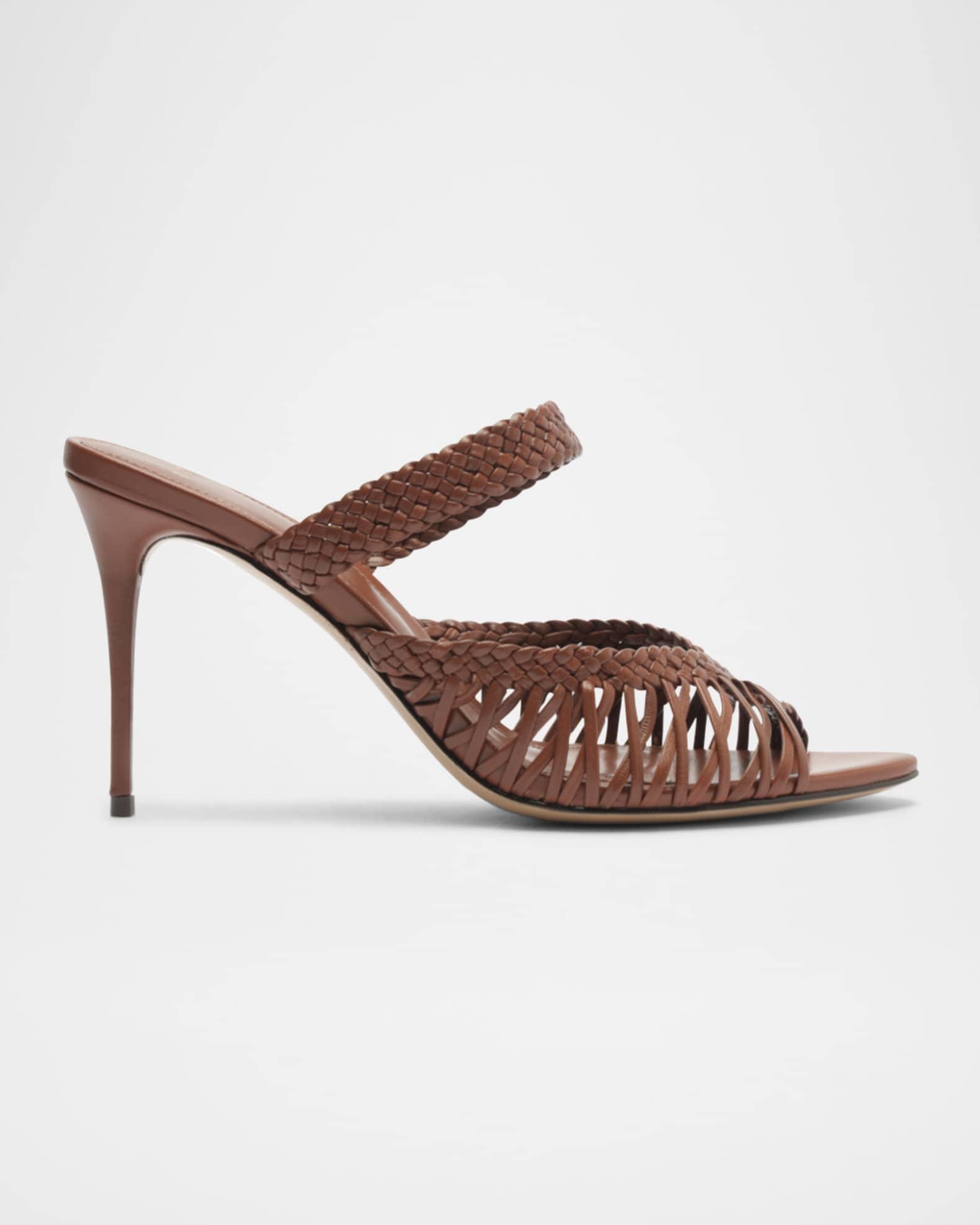 Agatha 85 Leather Stiletto Sandals Product Image