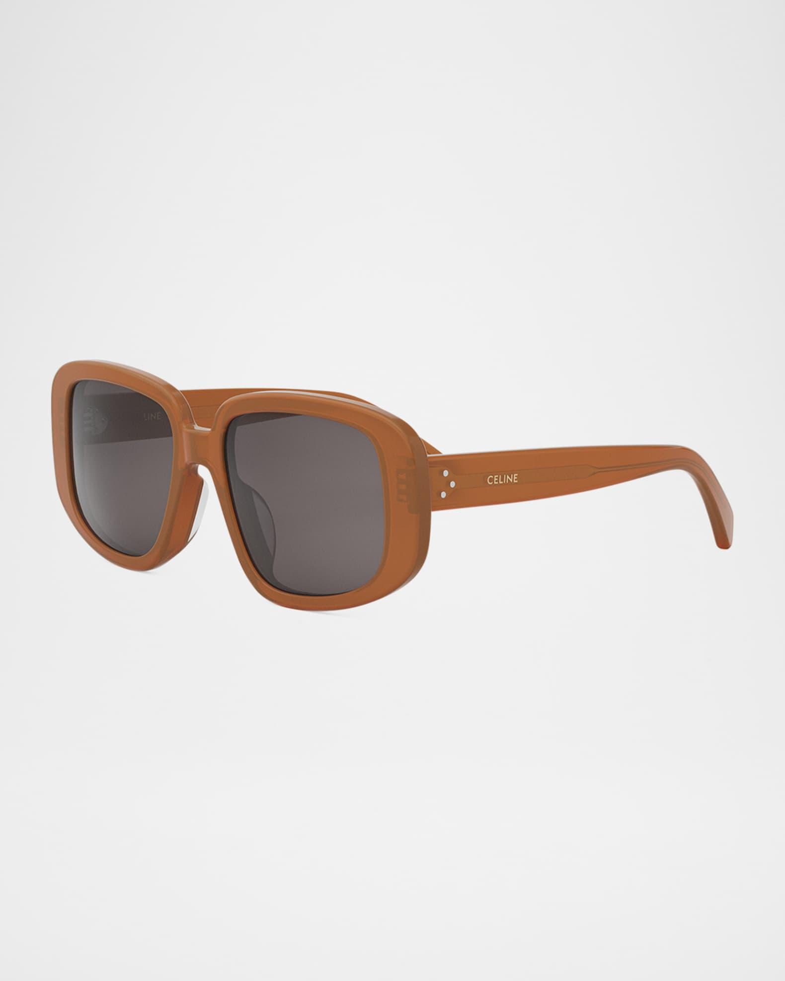 Bold 3 Dots Acetate Shield Sunglasses Product Image