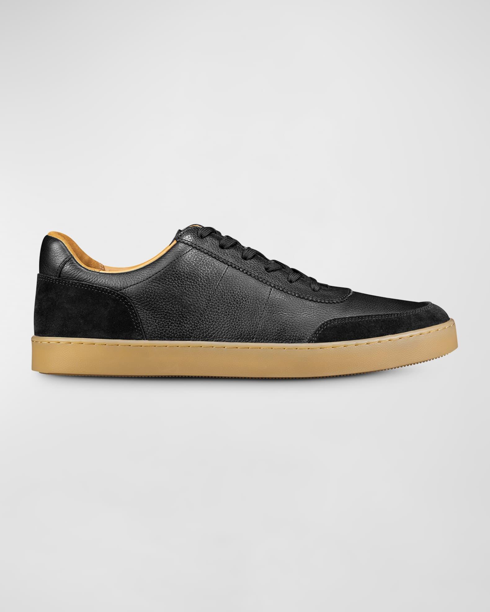 Men's Liam Grained Leather Low-Top Sneakers Product Image