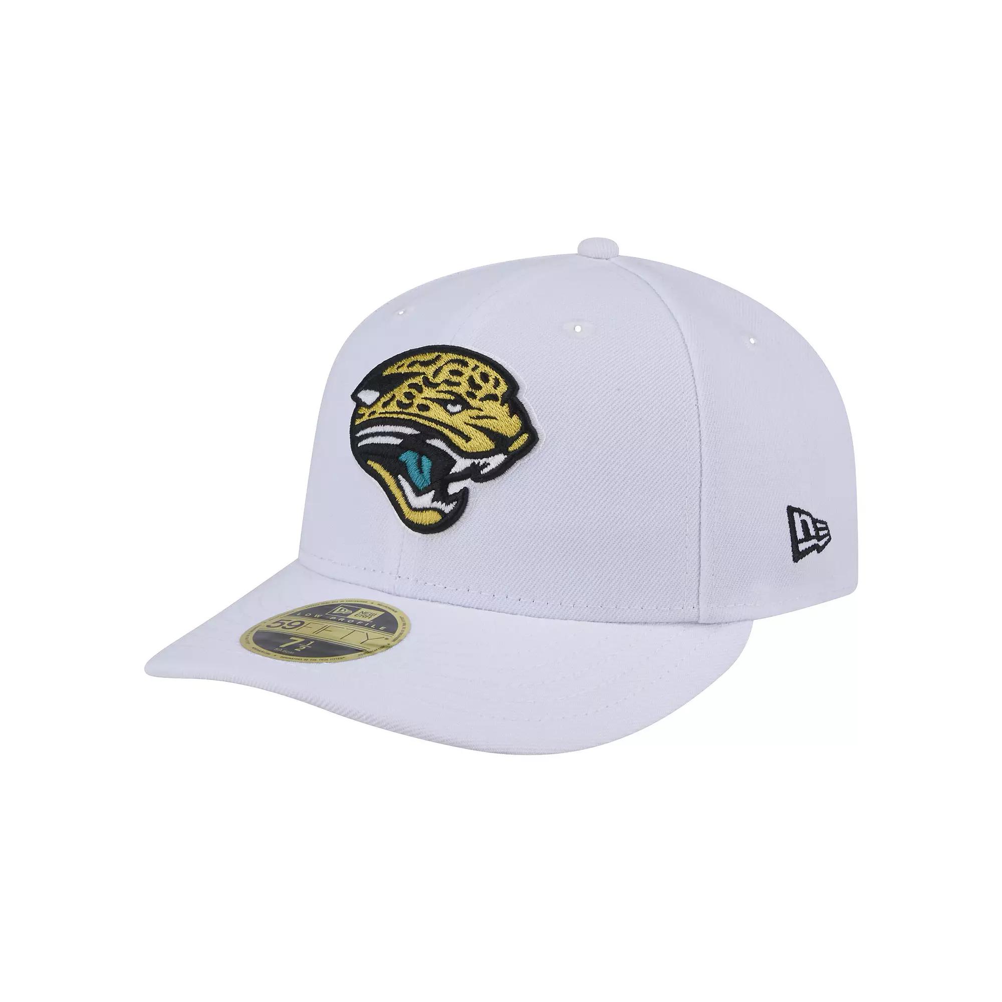 Men's New Era White Jacksonville Jaguars Throwback Logo Omaha Low Profile 59FIFTY Fitted Hat,  Product Image