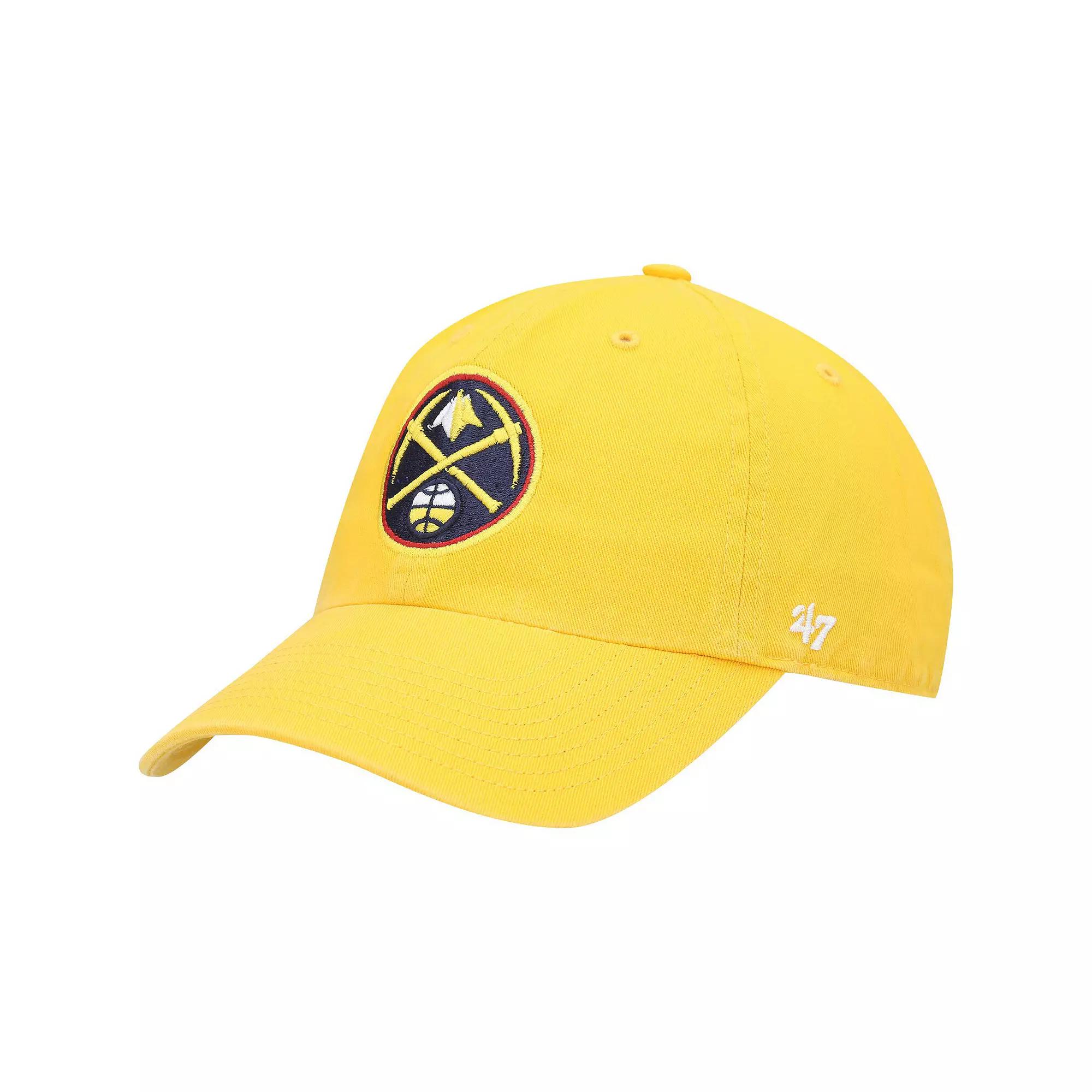 Men's '47 Gold Denver Nuggets Logo Clean Up Adjustable Hat, Nug Gold Product Image