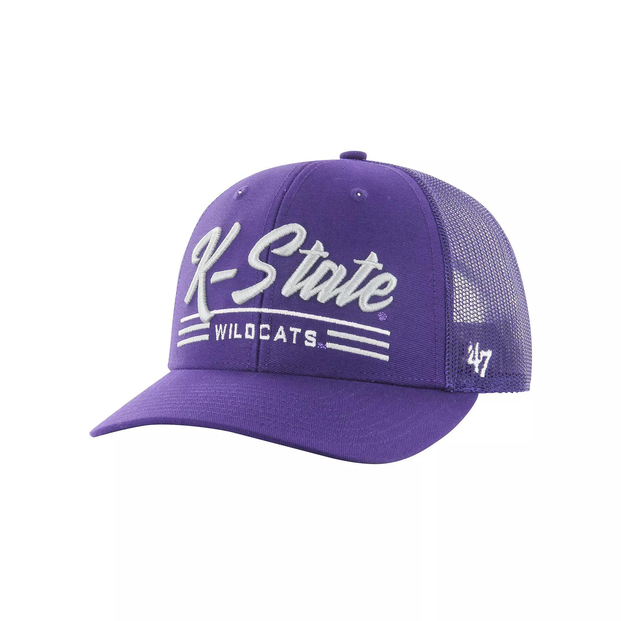 Men's '47 Purple Kansas State Wildcats Garner Trucker Adjustable Hat Product Image