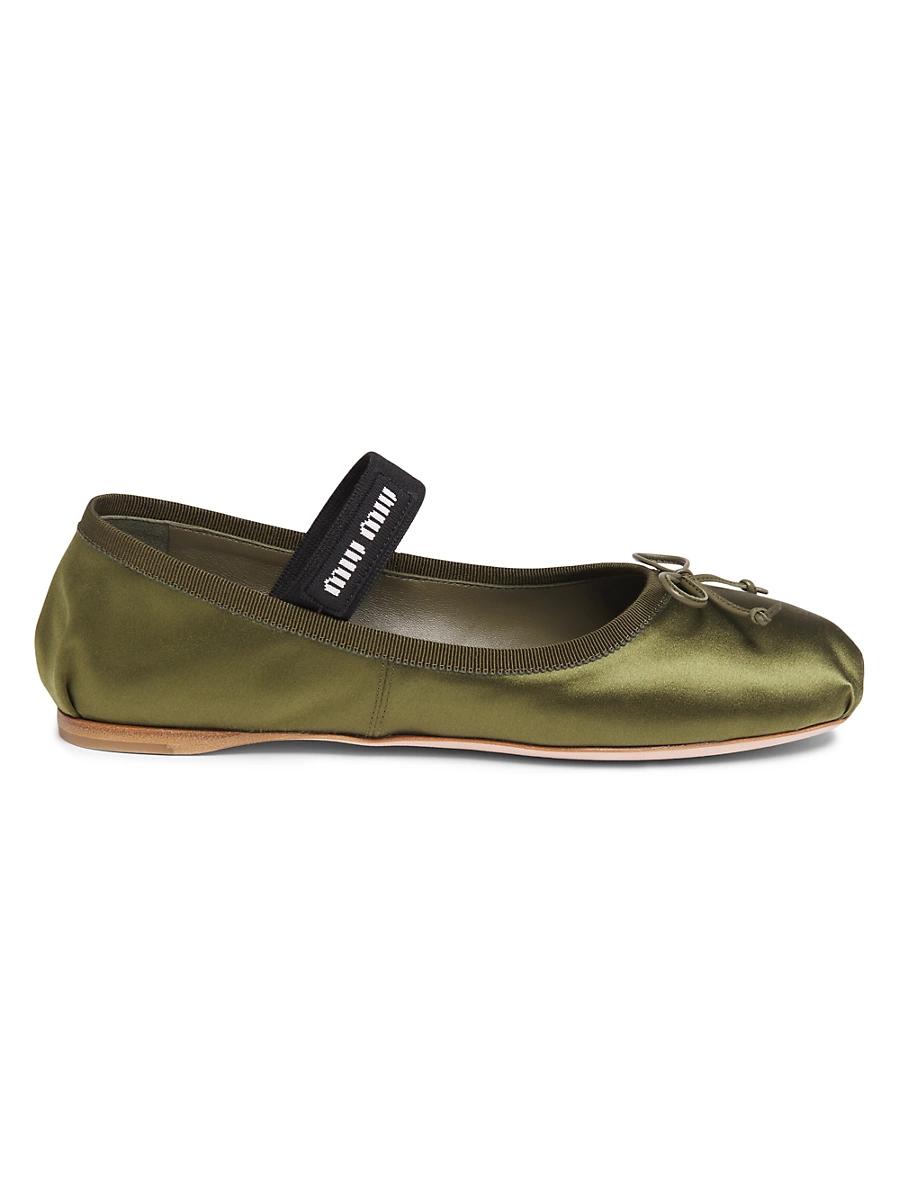 Womens Satin Ballet Flats Product Image