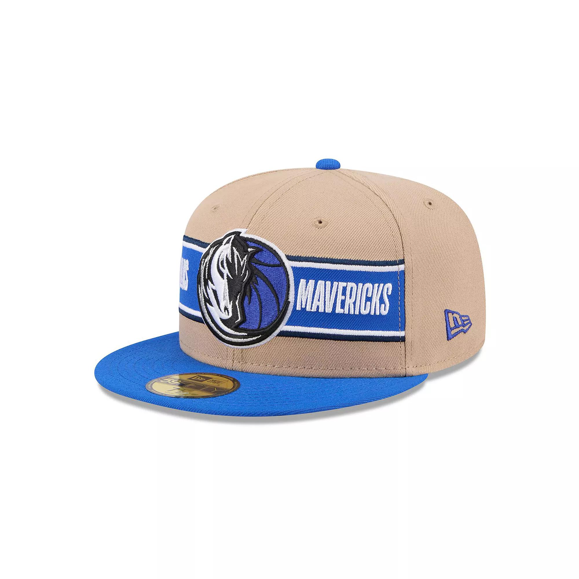 Men's New Era Tan/Blue Dallas Mavericks 2024 NBA Draft 59FIFTY Fitted Hat, Size: 7 3/8, Team Product Image