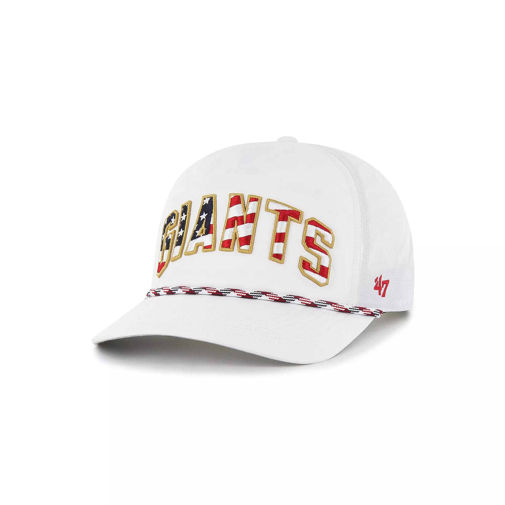 Men's '47 White San Francisco Giants Flag Flutter Hitch Snapback Hat Product Image