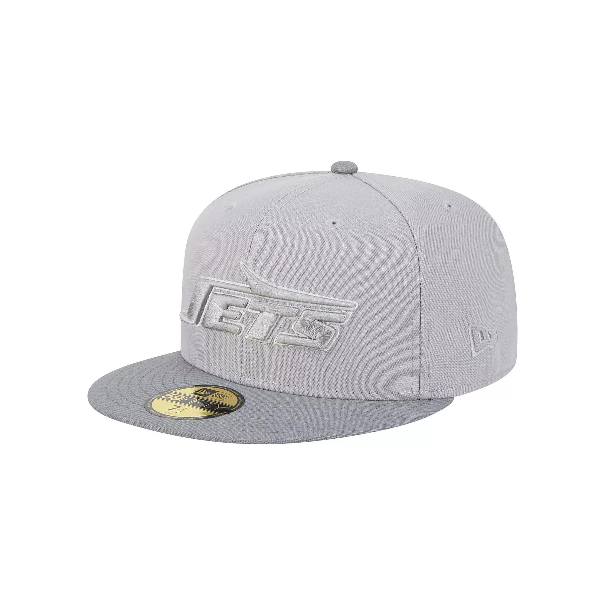 Men's New Era Gray/Graphite New York Jets Iron Cloud 59FIFTY Fitted Hat,  Product Image