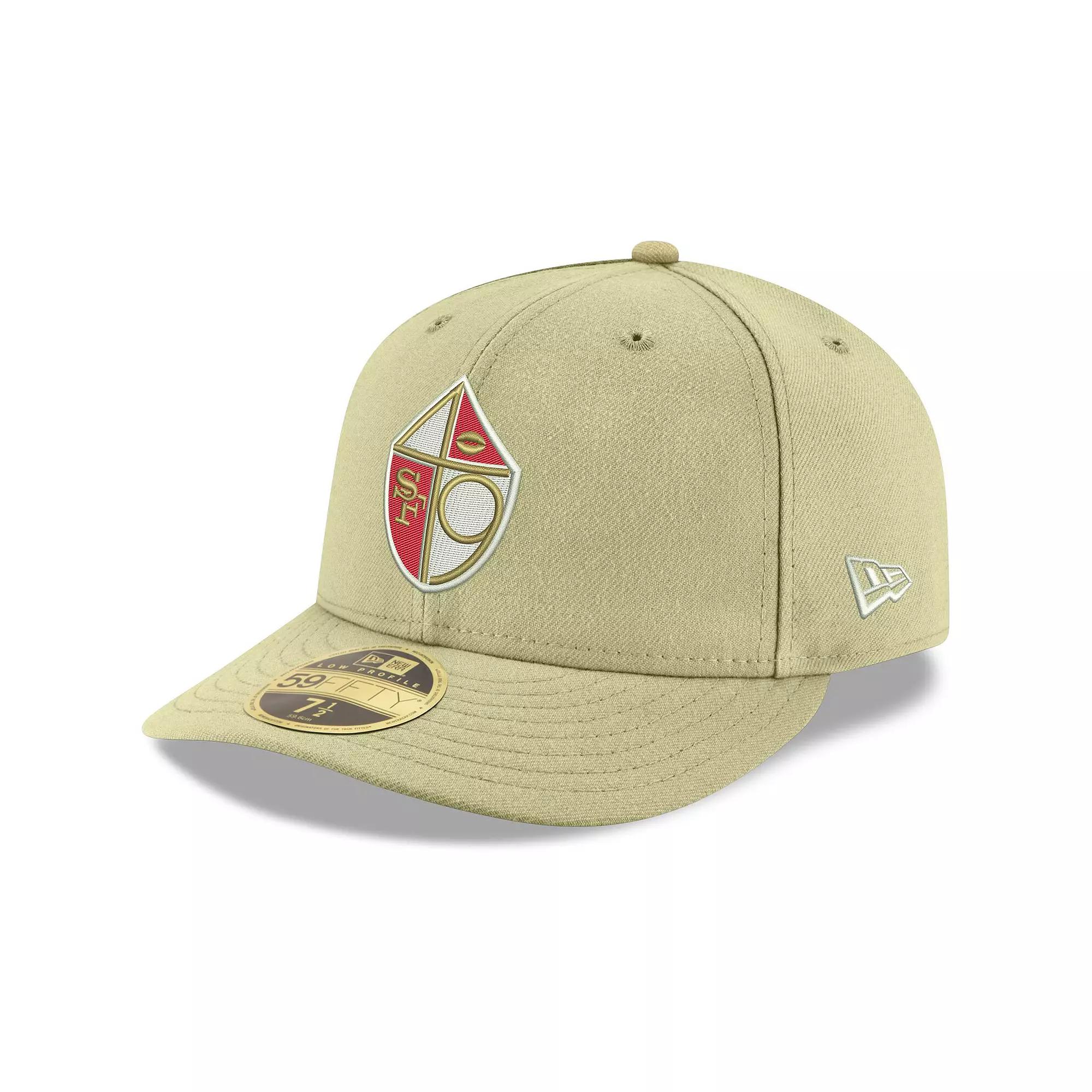 Men's New Era Gold San Francisco 49ers Omaha Throwback Low Profile 59FIFTY Fitted Hat, Size: 7 3/4 Product Image