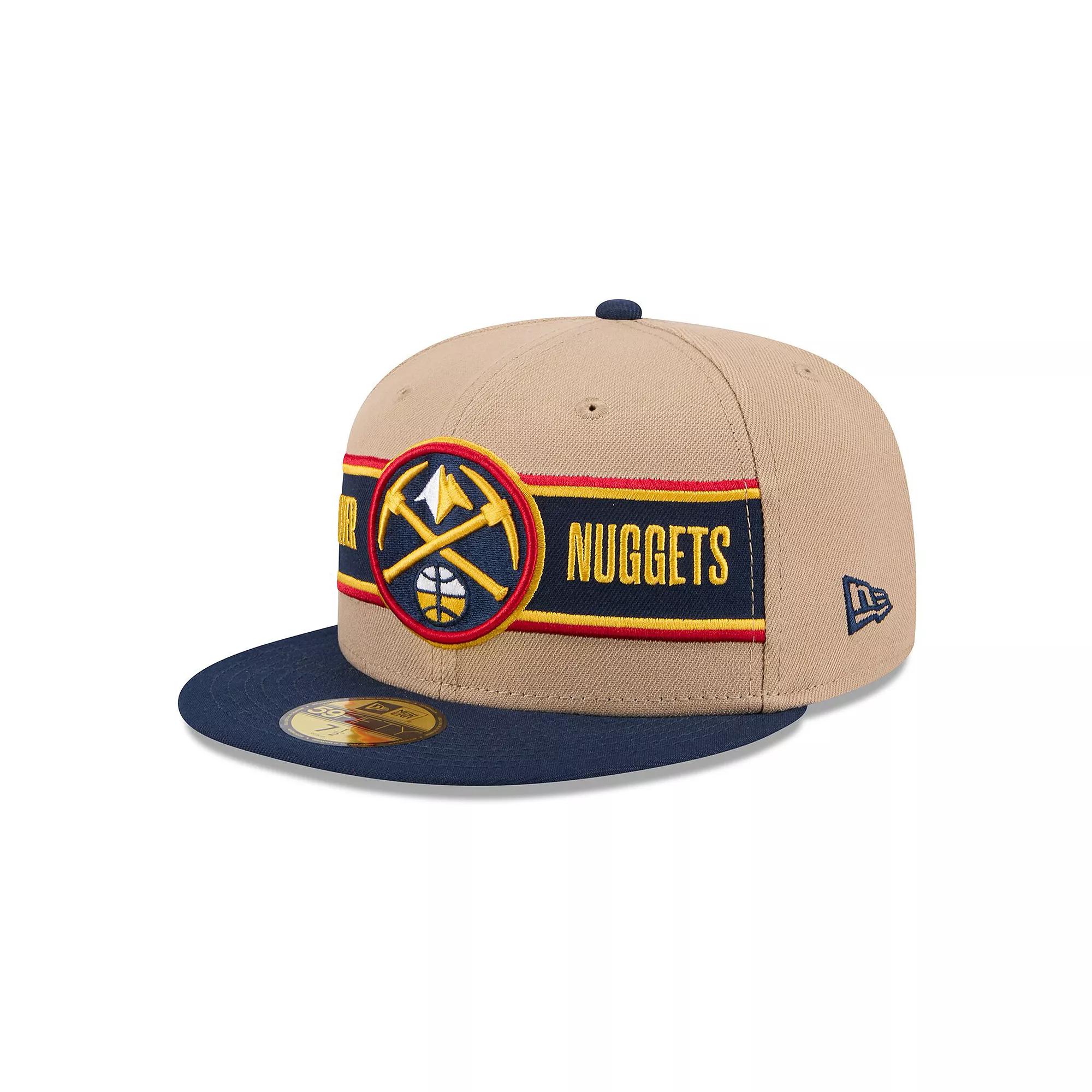 Mens New Era Tan/Navy Denver Nuggets 2024 NBA Draft 59FIFTY Fitted Hat Product Image
