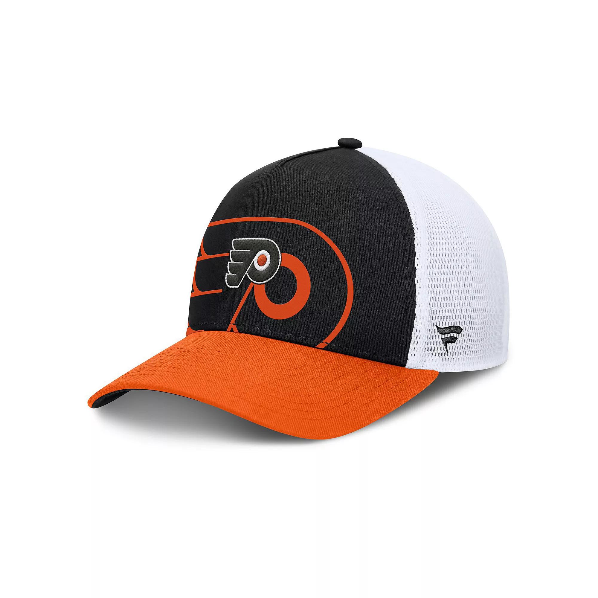 Men's Fanatics Black/Orange Philadelphia Flyers Authentic Pro A-Frame Rink Adjustable Hat, Fly Black Product Image
